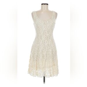 A'reve Cream Lace Mini Dress Size M
